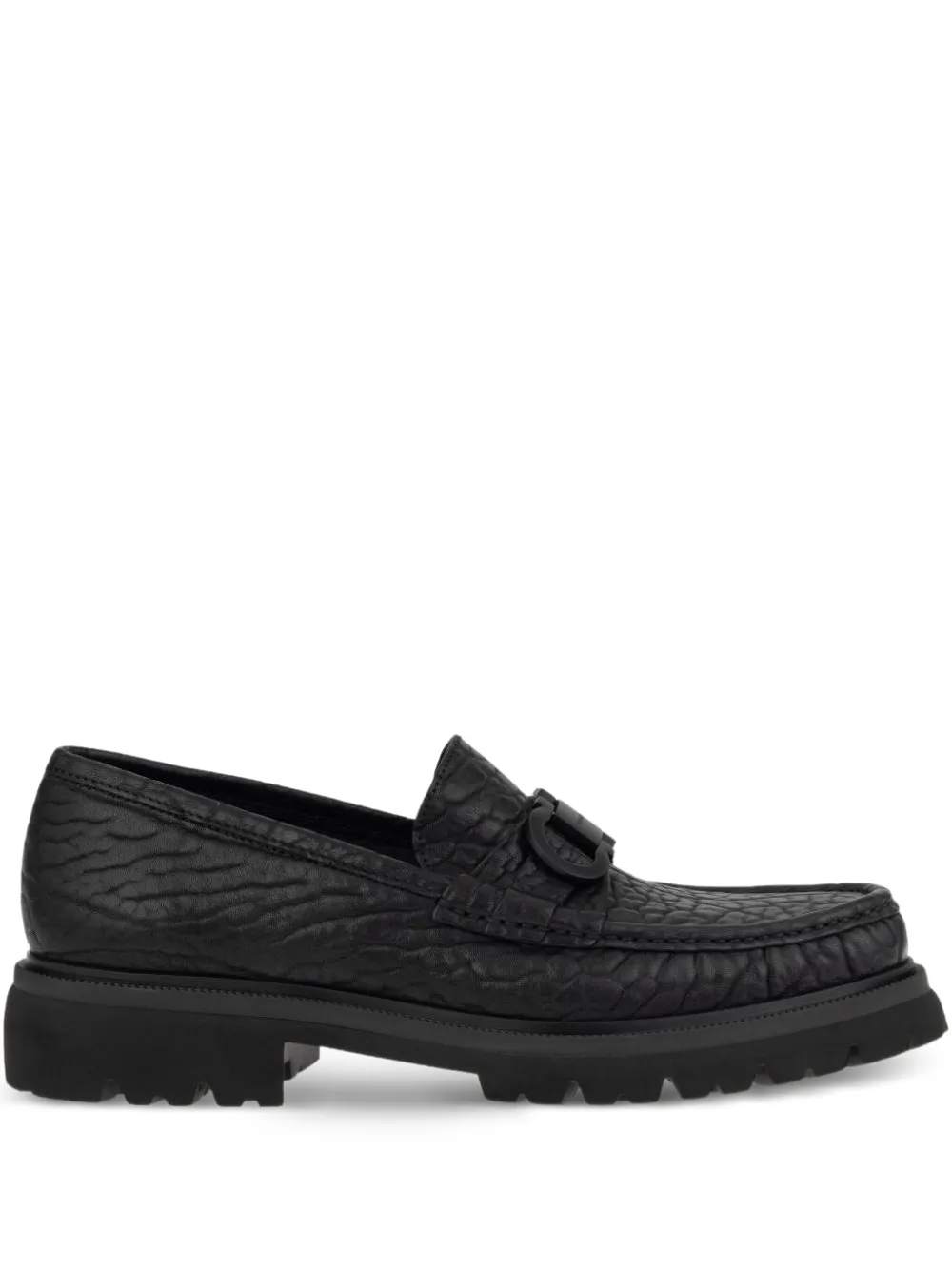 Кожаные лоферы Ferragamo, черный