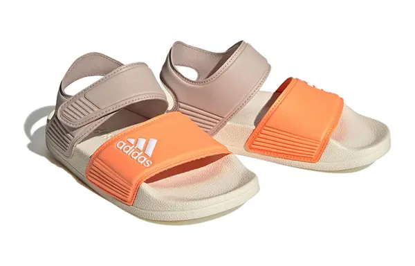 Кроссовки adilette sandals 'wonder taupe orange' Adidas, мультиколор — фото 3