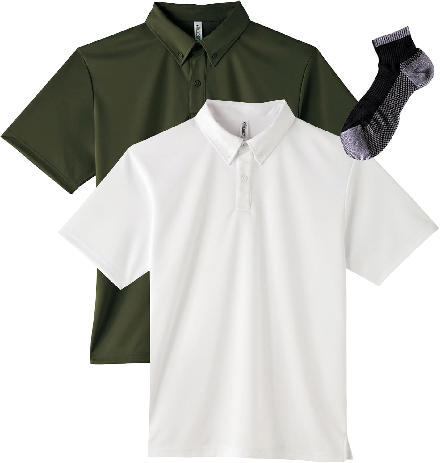 

Мужская рубашка-поло Glimmer Dry Button Down (без карманов), белый/зеленый