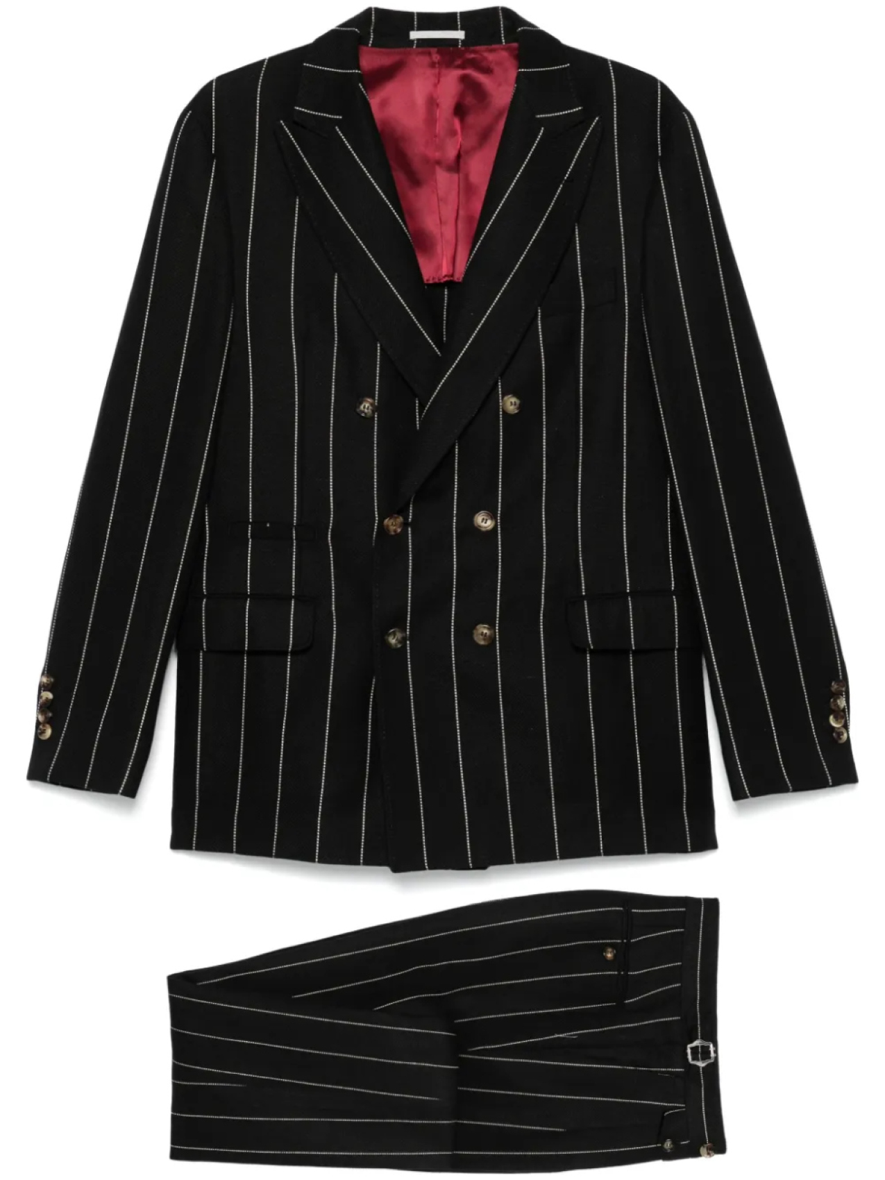 

Костюм в тонкую полоску Brunello Cucinelli, черный