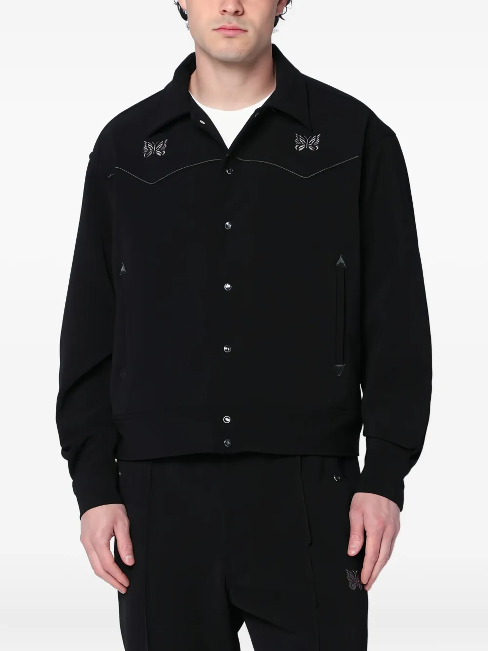 

Куртка-рубашка с вышивкой Needles, черный