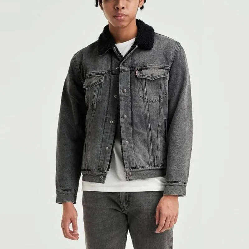Куртка Levi's Velvet feel мужская серая — фото 4
