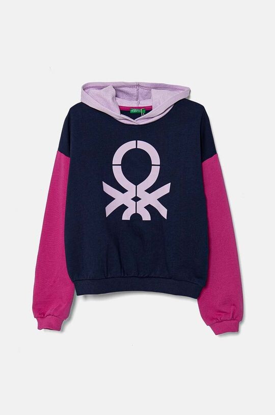 

Детская хлопковая толстовка United Colors of Benetton, темно-синий