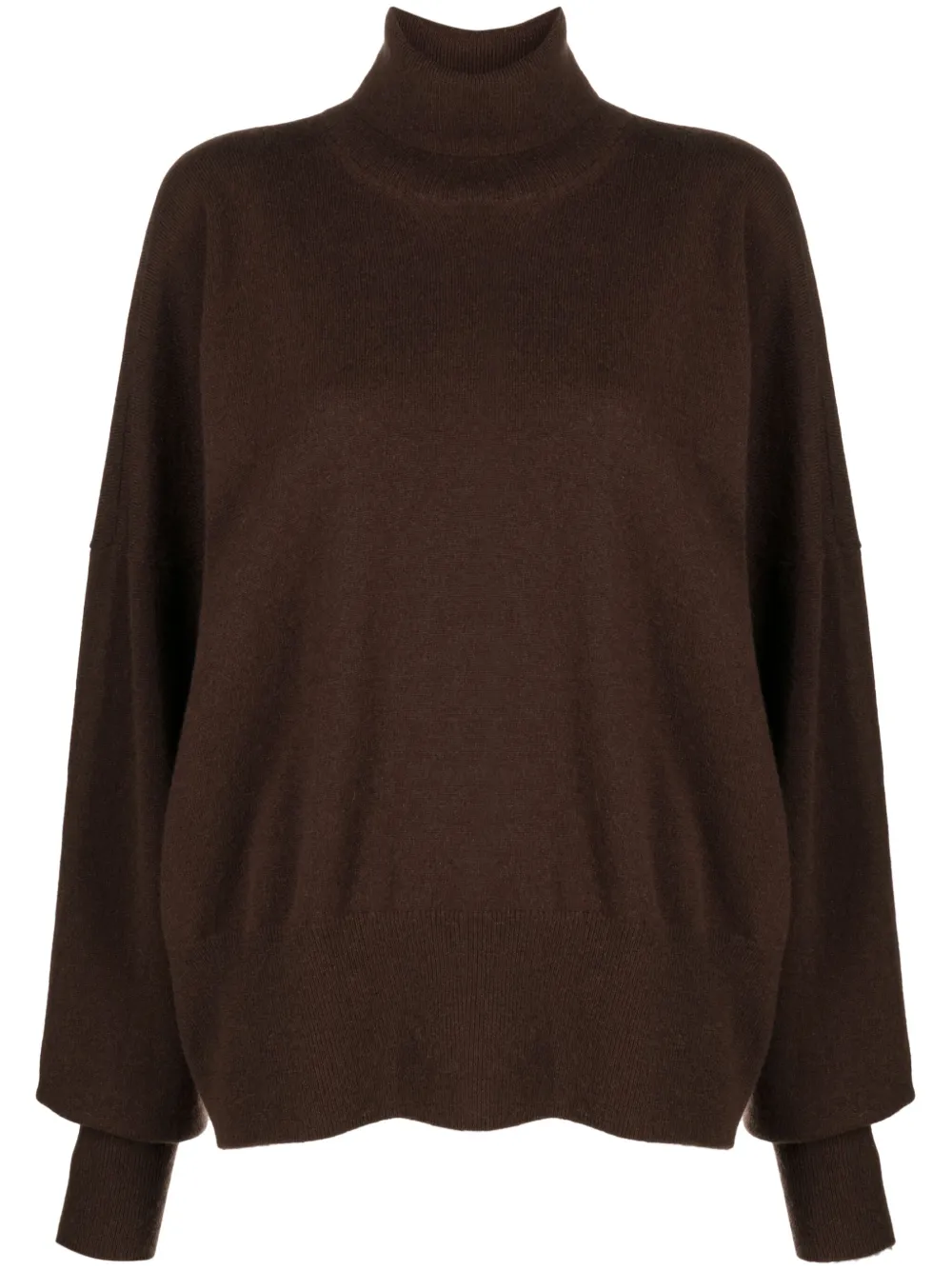 

Кашемировый джемпер с высоким воротником TOTEME, коричневый