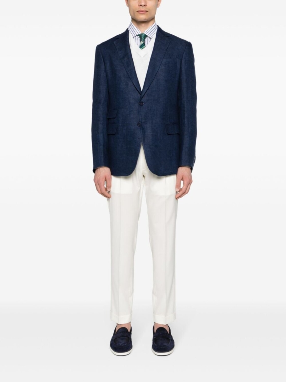 

Льняной пиджак Ralph Lauren Purple Label, синий