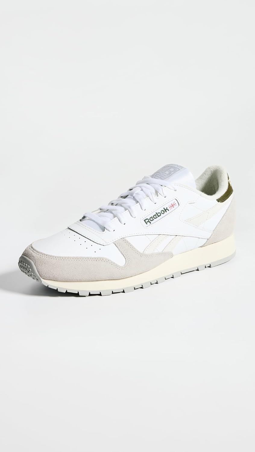Мужские винтажные кроссовки Reebok Classic Leather 1983, белый/серый/стальной — фото 2