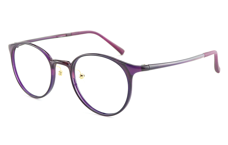 

MUZU Пластиковая круглая оправа для очков унисекс, Purple