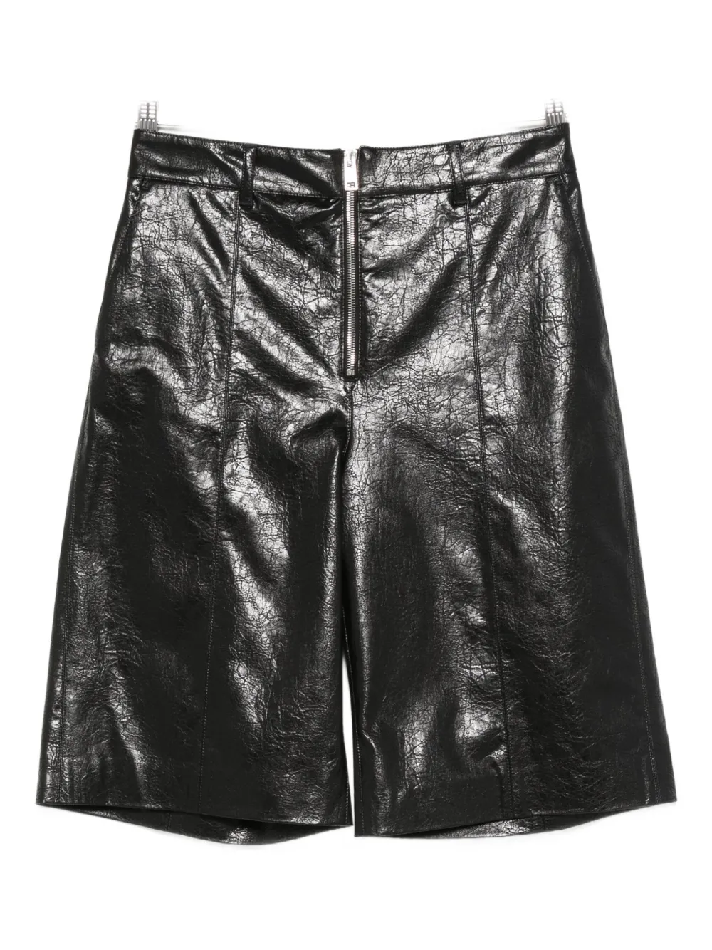 

Кожаные шорты с молниями Msgm, черный