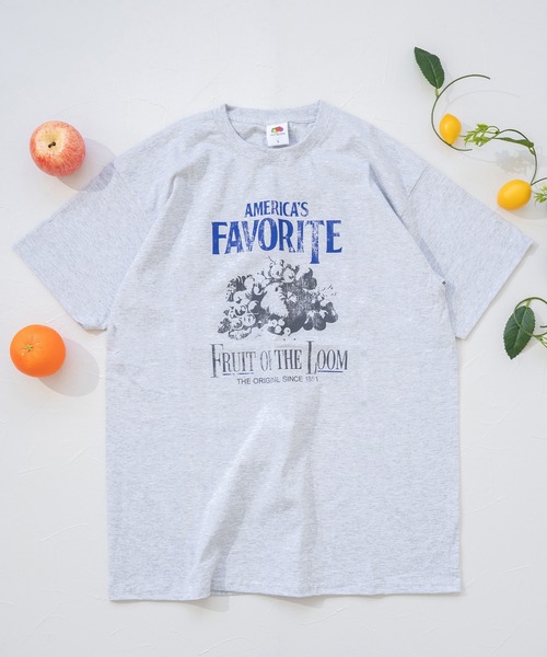 

Футболка с принтом, унисекс, короткий рукав FRUIT OF THE LOOM, серый