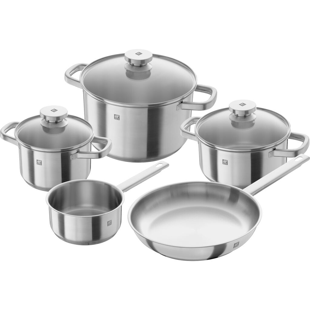 

Набор кострюль Zwilling, 8 предметов. Набор кастрюль, включая сковороду и индукционную кастрюлю, серебро