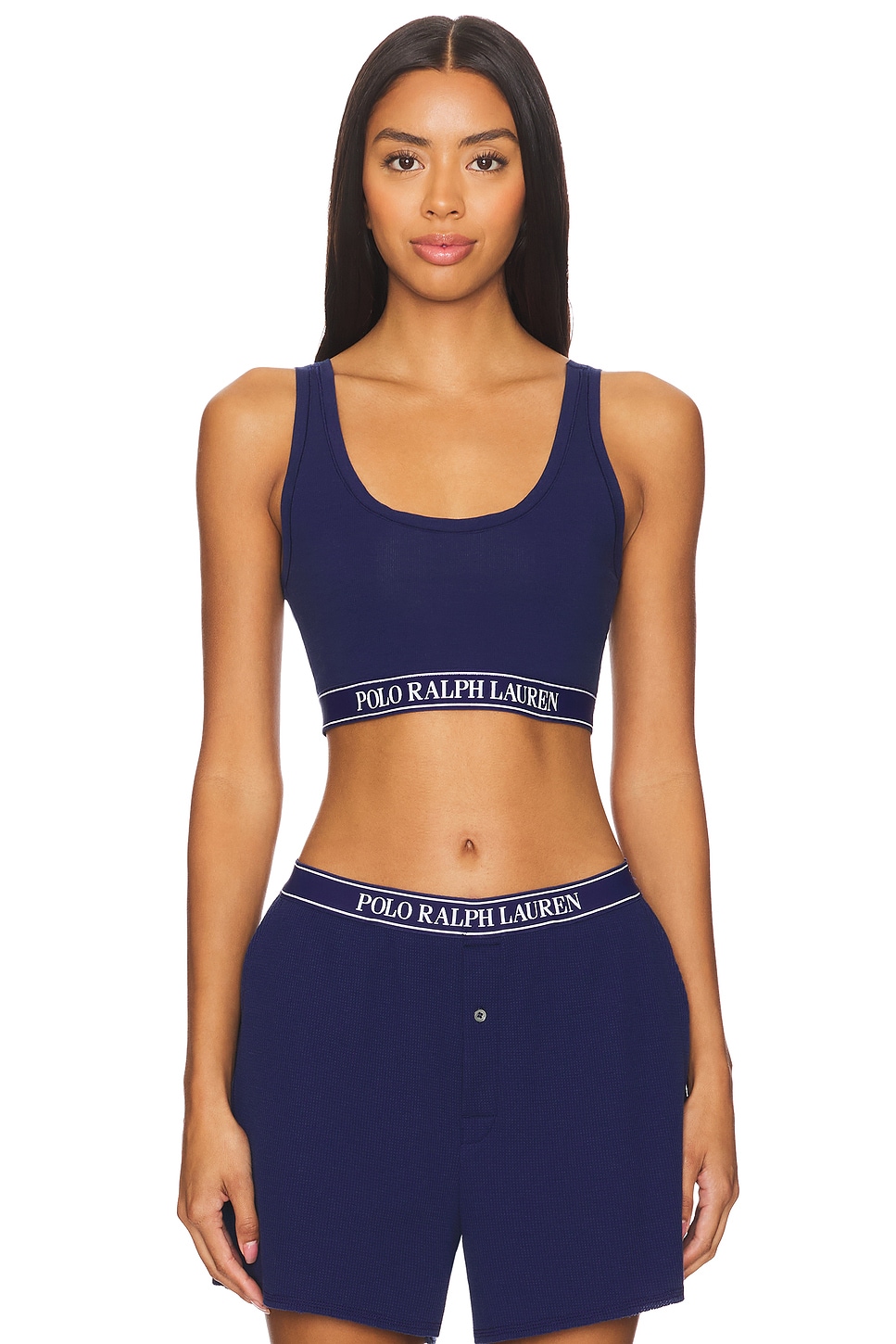 

Укороченный бюстгальтер-бралетт Polo Ralph Lauren Intimates, синий