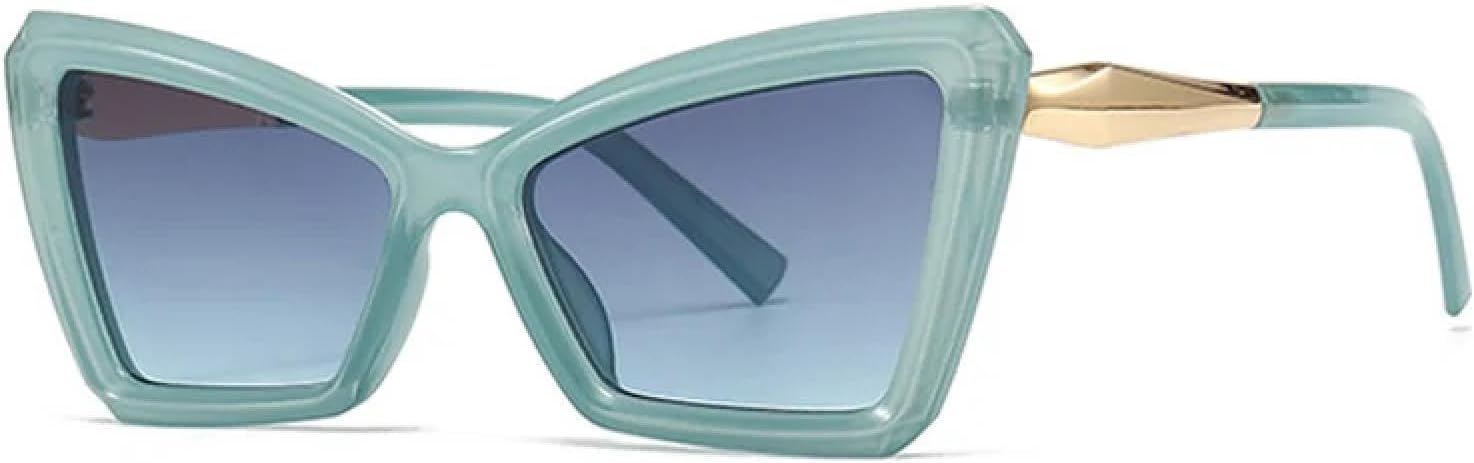 

Солнцезащитные очки «кошачий глаз» для женщин с градиентным переходом цвета, мужские солнцезащитные очки цвета «чайный синий» с защитой от УФ-излучения UV400 DSVIGF, Blue Gray Blue