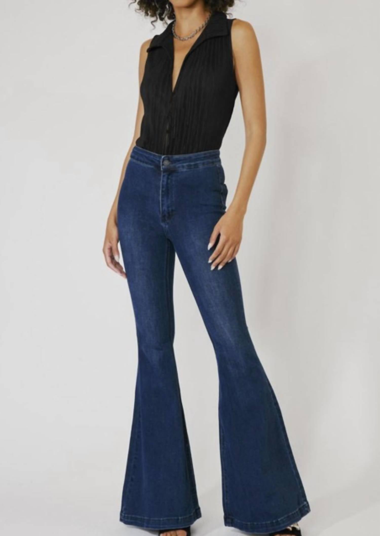 

Брюки клеш из денима KanCan, цвет denim