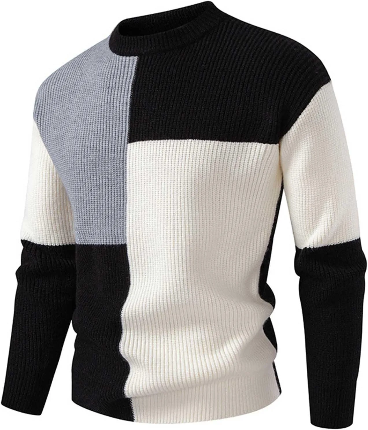 

Мужской свитер Casual Cable Knit с круглой горловиной