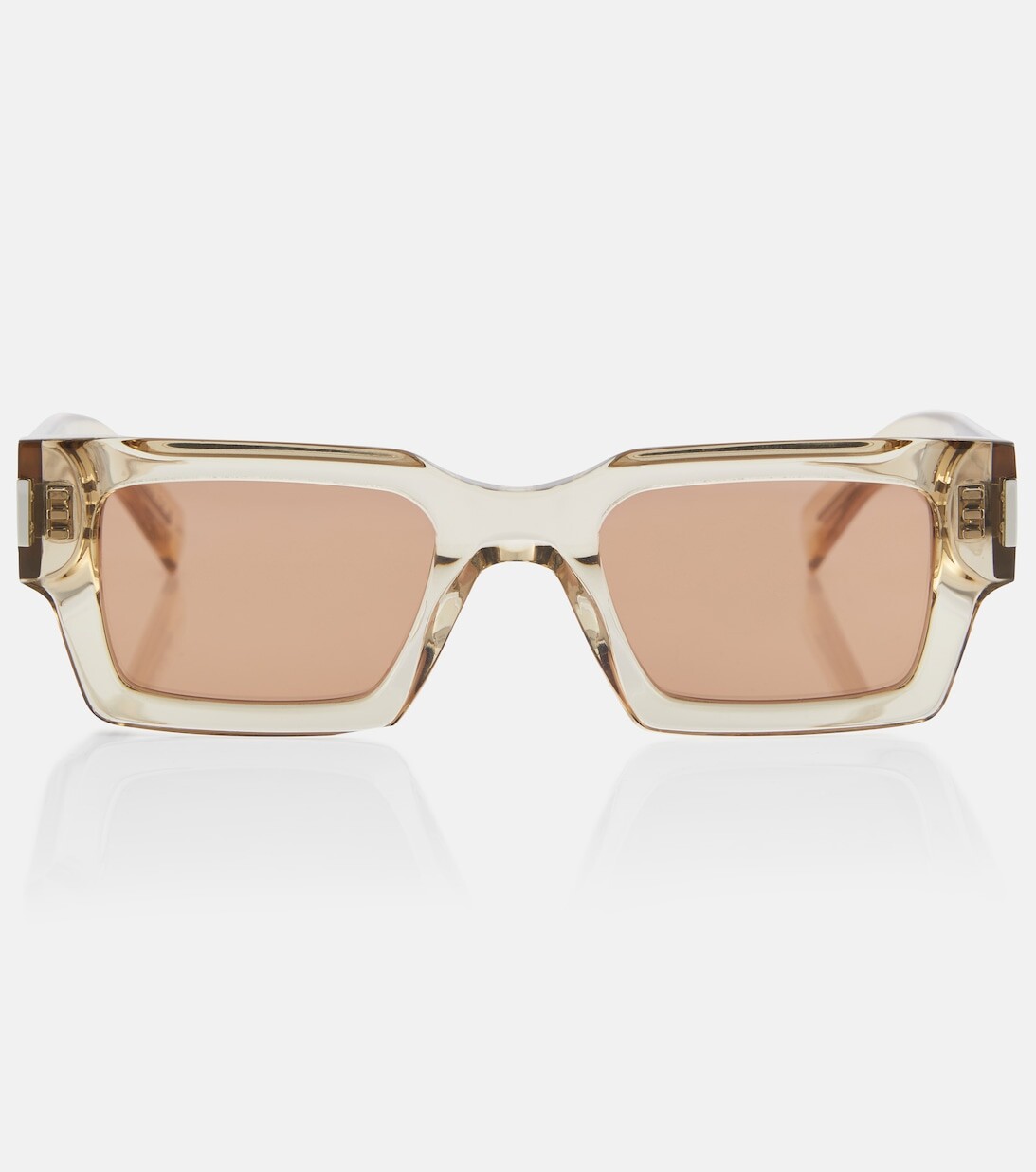

Солнцезащитные очки прямоугольной формы SL 572 Saint Laurent, бежевый