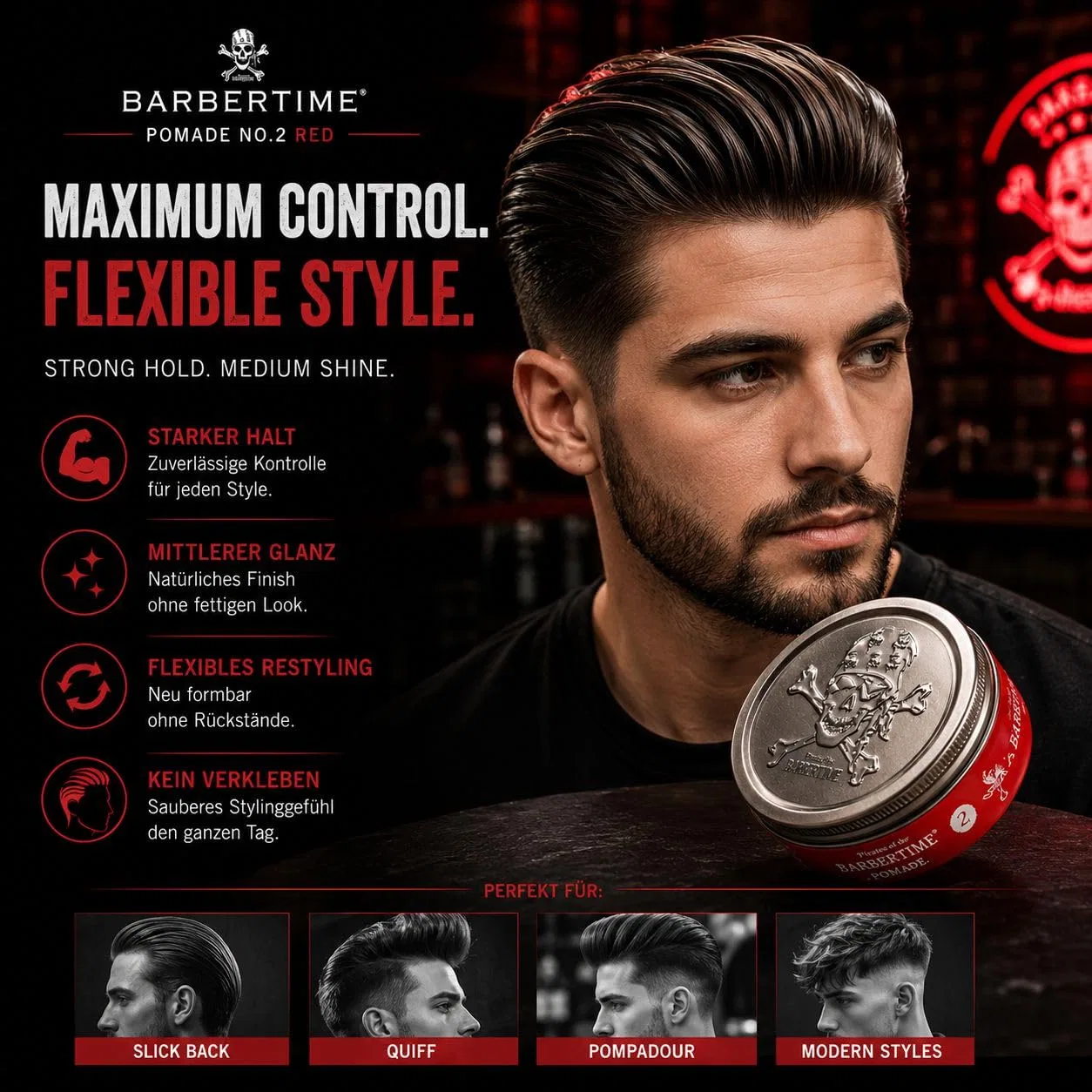 Помада для волос No.2 на водной основе для мужчин Barbertime — фото 4