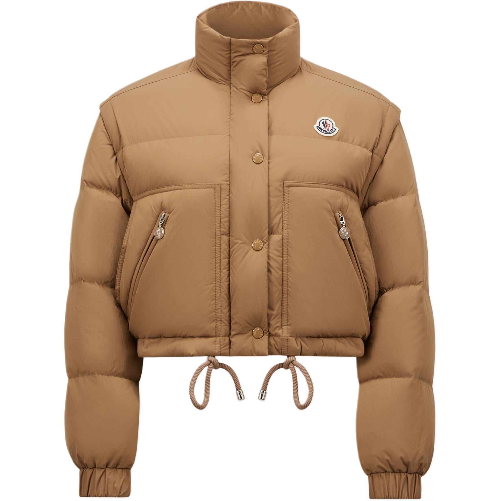 

Moncler Куртка с логотипом на молнии, Camel Beige