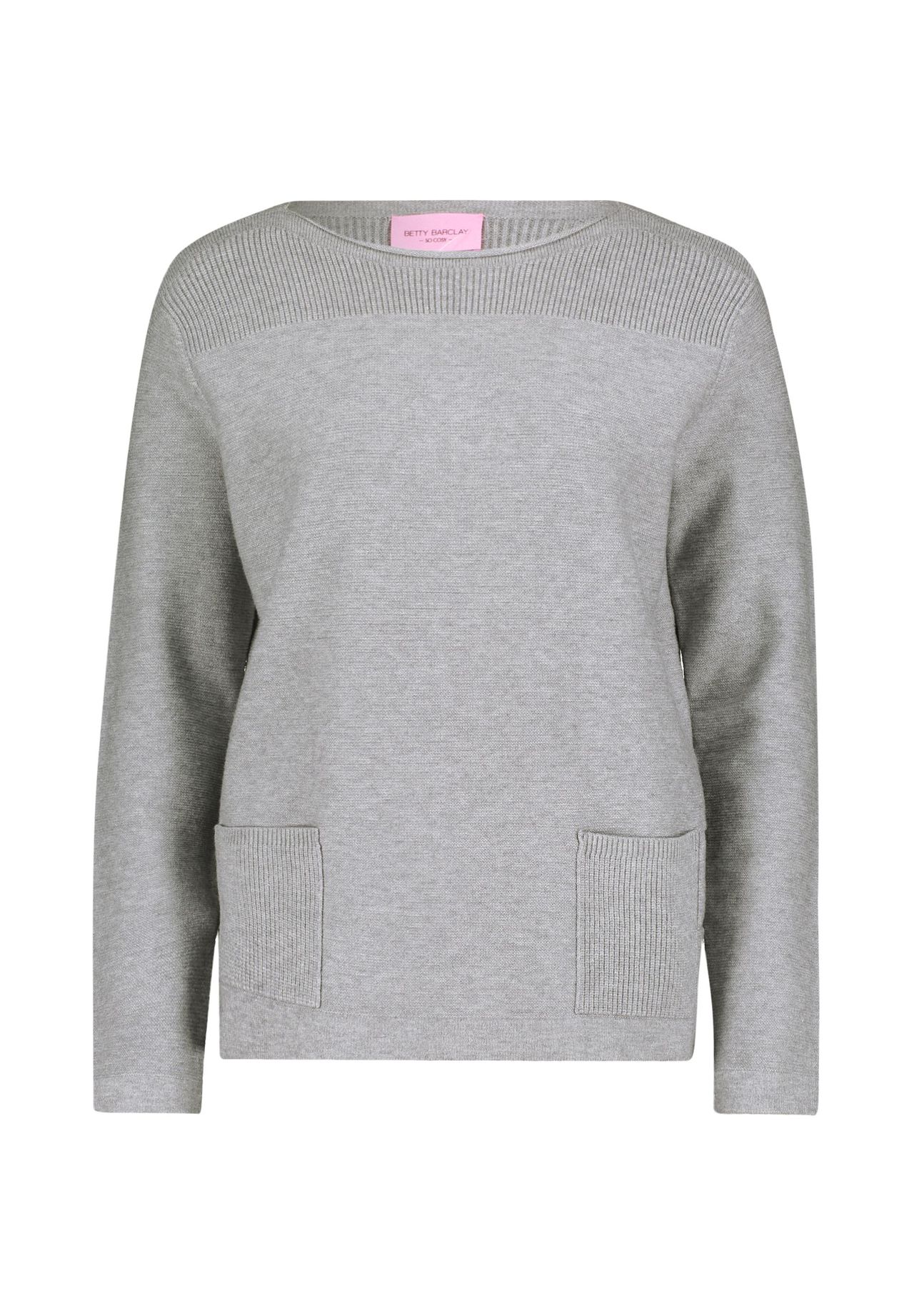 

Вязаный свитер с вязаными деталями BETTY BARCLAY, цвет Grey Melange