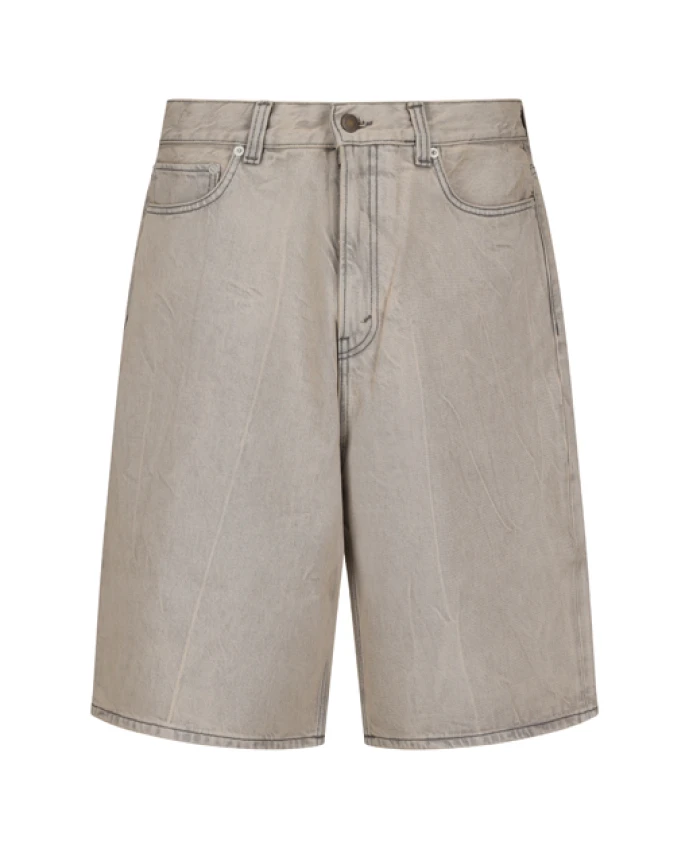 

Короткие джинсовые шорты серого цвета, окрашенные в разные цвета. Haikure, серый