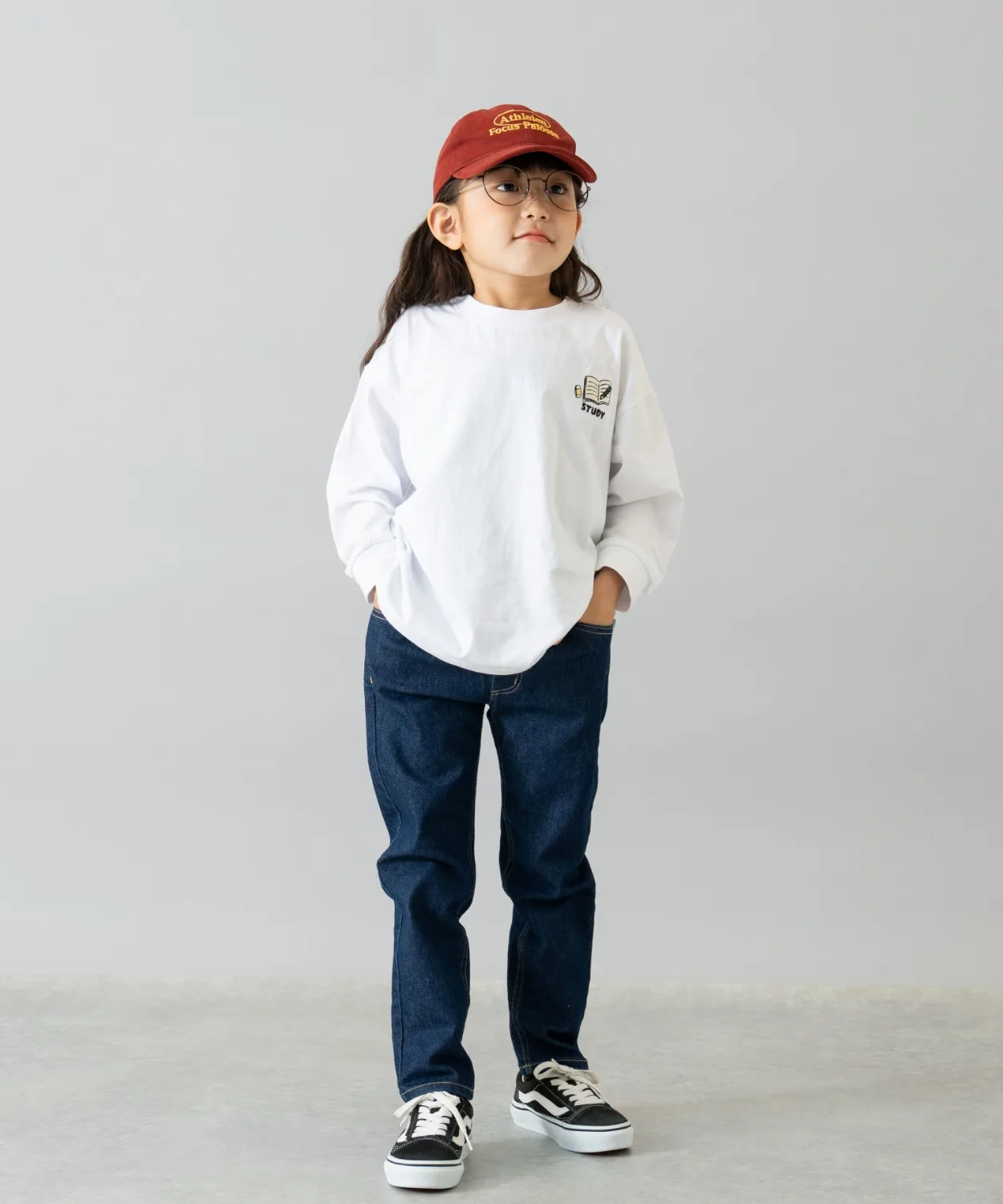 Детские джинсы slim straight Denim Slim Straight Pants and D. petit main синие — фото 2