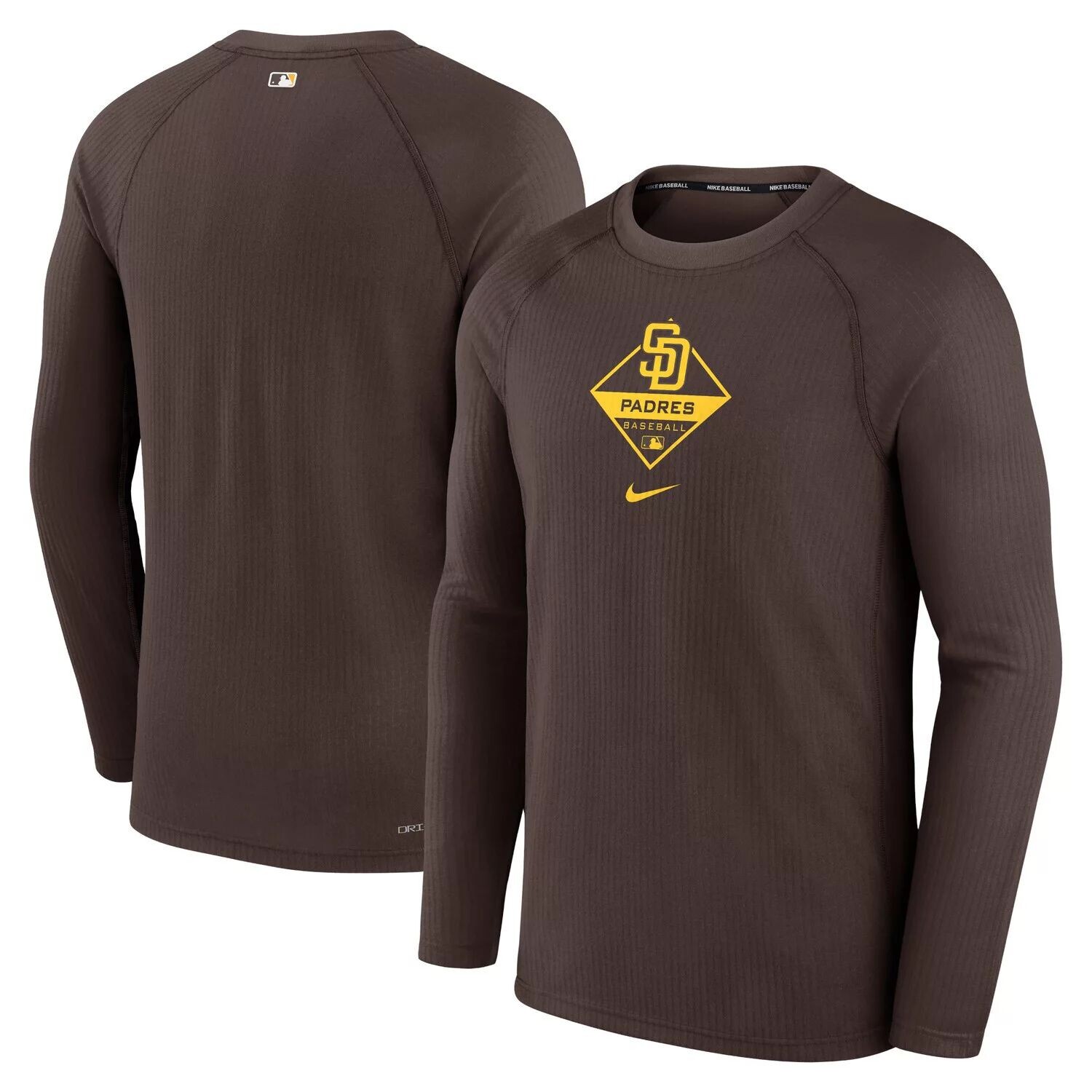 

Мужская коричневая футболка с длинным рукавом San Diego Padres Authentic Collection реглан Performance Nike, Коричневый, Мужская коричневая футболка с длинным рукавом San Diego Padres Authentic Collection реглан Performance Nike