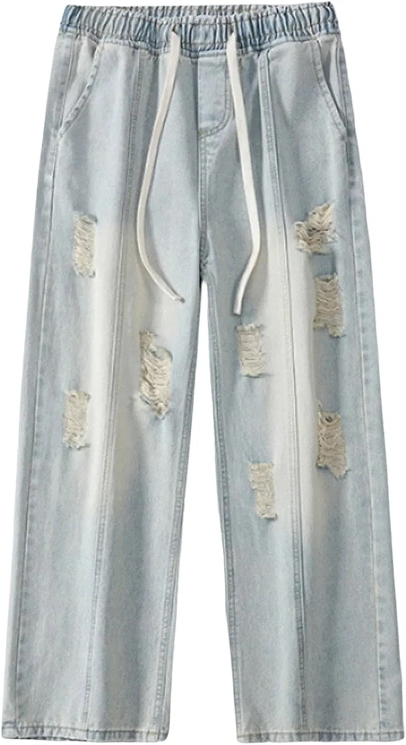 Джинсы свободного кроя, Y2K, Elastic Waist Drawstring, Yellow