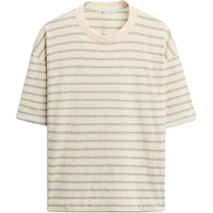 

Футболка мужская белая/серая Zara, белый/серый