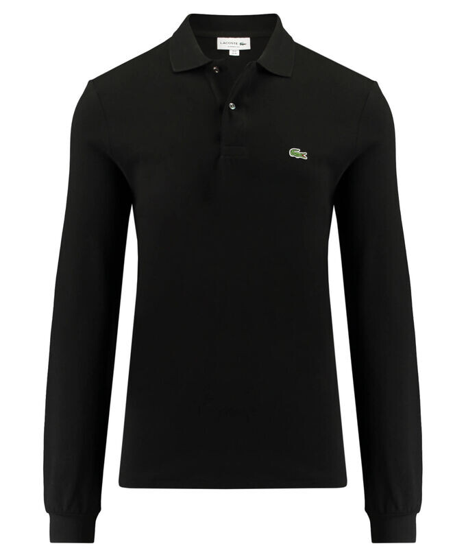 Рубашка поло с длинными рукавами Lacoste, черный
