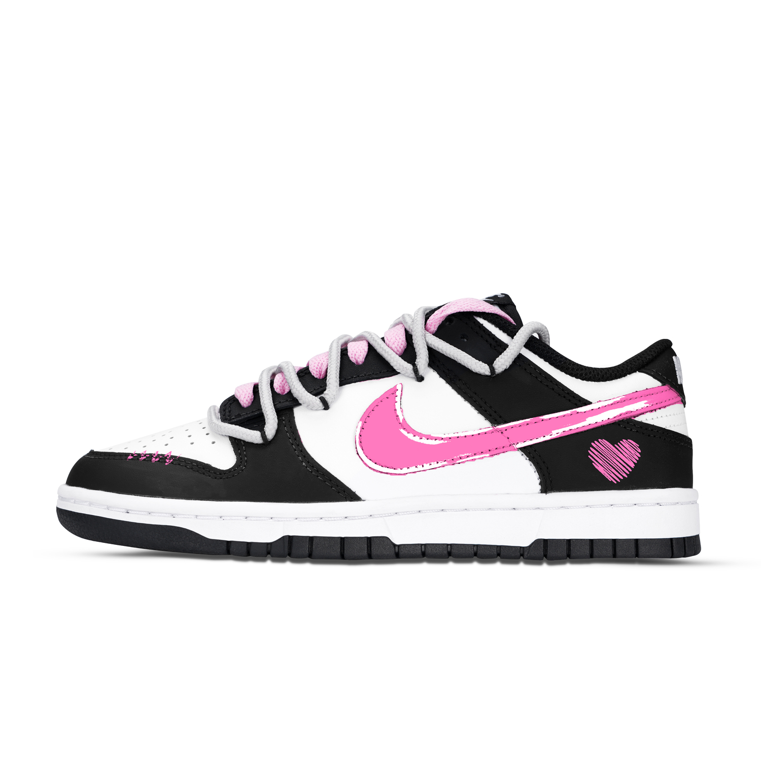 

Dunk Good Mood устойчивые к истиранию низкие кроссовки для скейтбординга Unisex черный белый розовый Nike, розовый