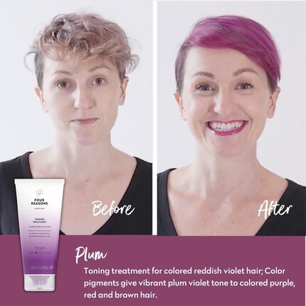 Four Reasons Color Mask сливовый тонизирующий кондиционер для цвета, 6,76 жидких унций — фото 2