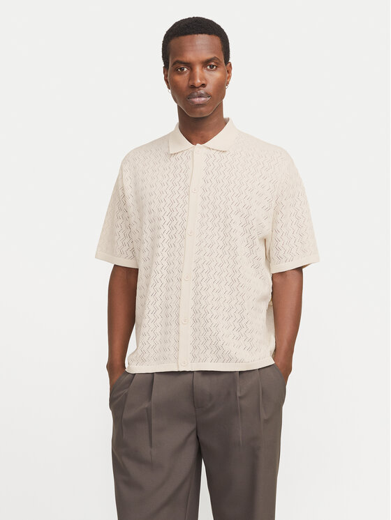

Свободная рубашка Tyler 12272863 Jack&Jones, экрю