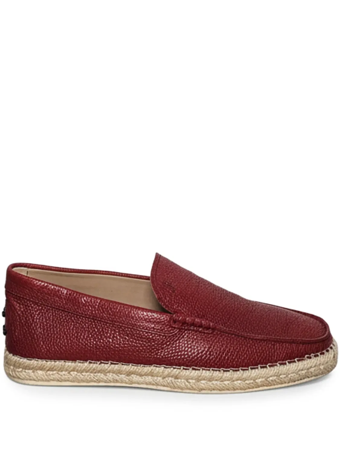 Лоферы на плетеной подошве Tod's, красный