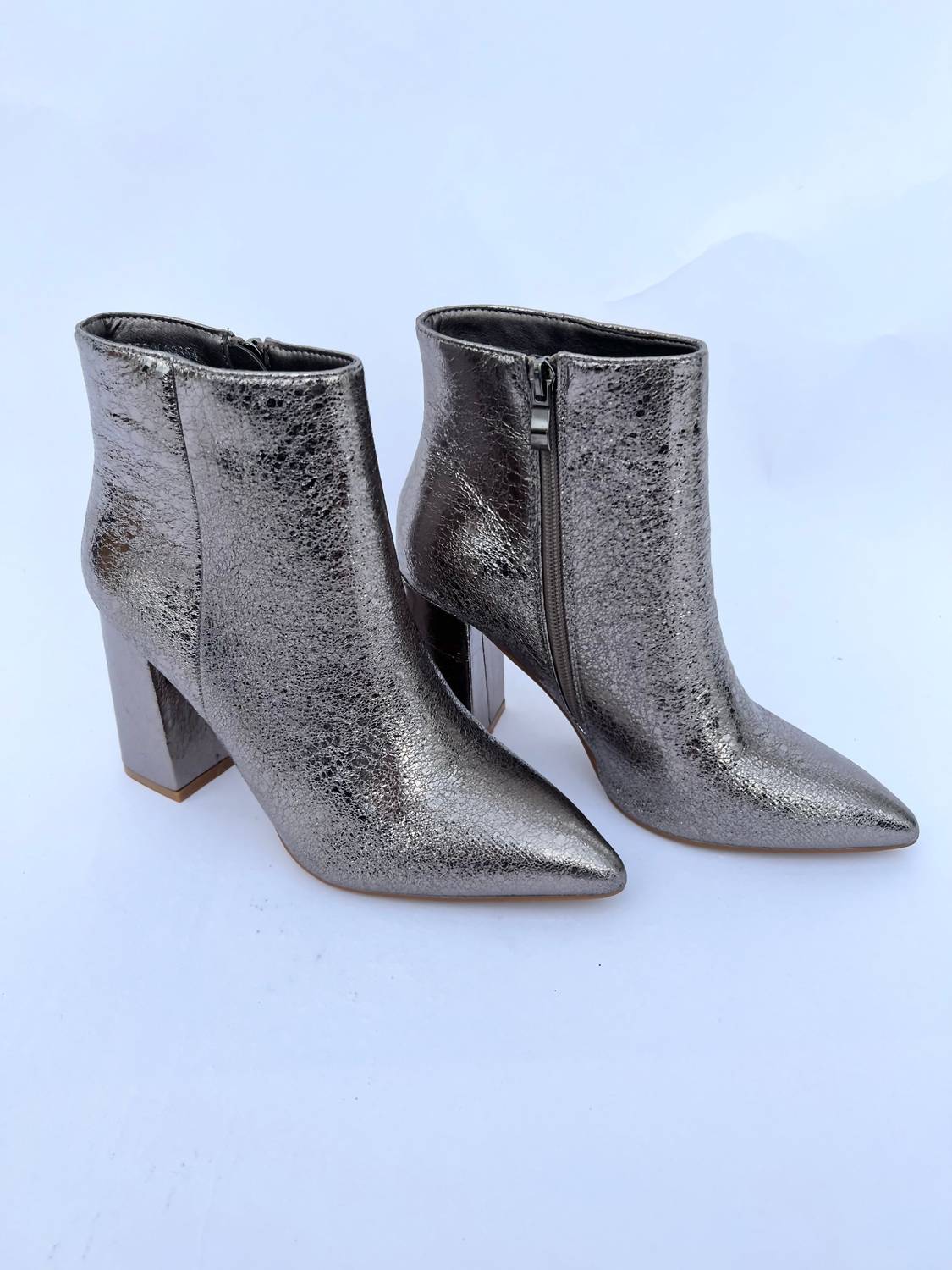 Женские ботильоны Veronica в цвете металлик SHU SHOP, Pewter