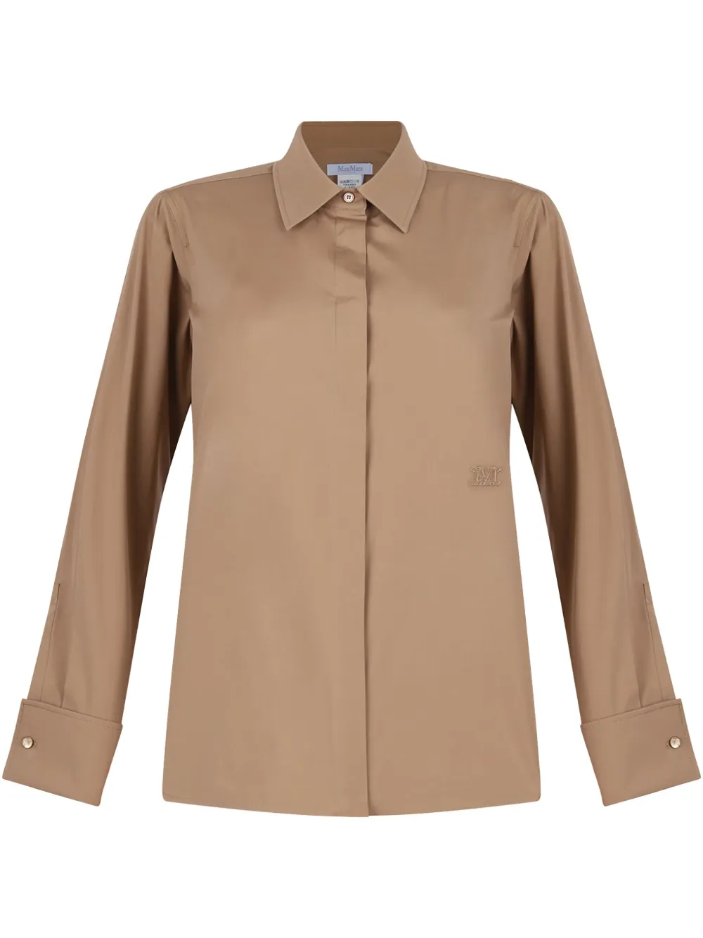 

Рубашка с вышитым логотипом MAX MARA, коричневый