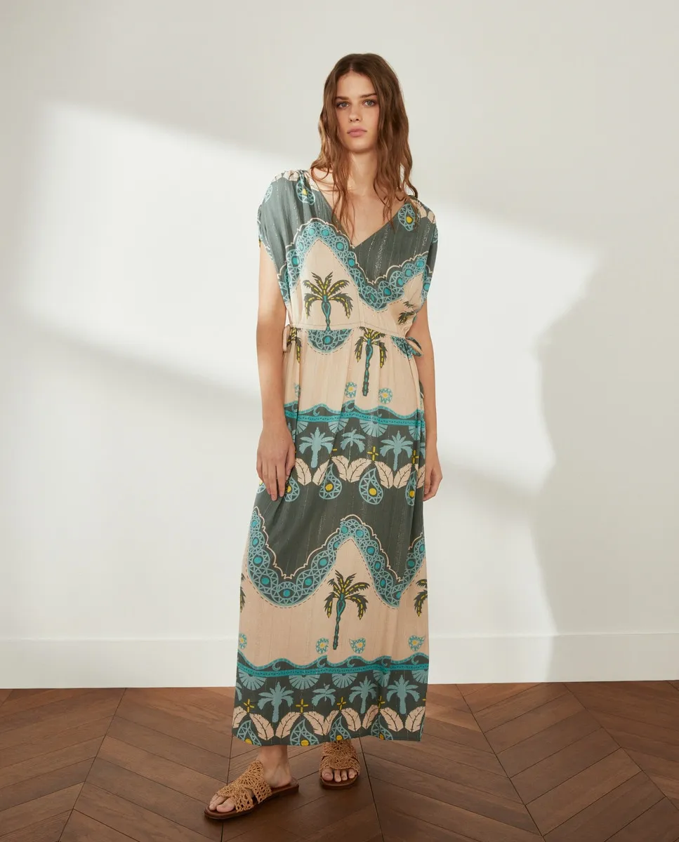 

Длинное платье без рукавов Southern Cotton, зеленый