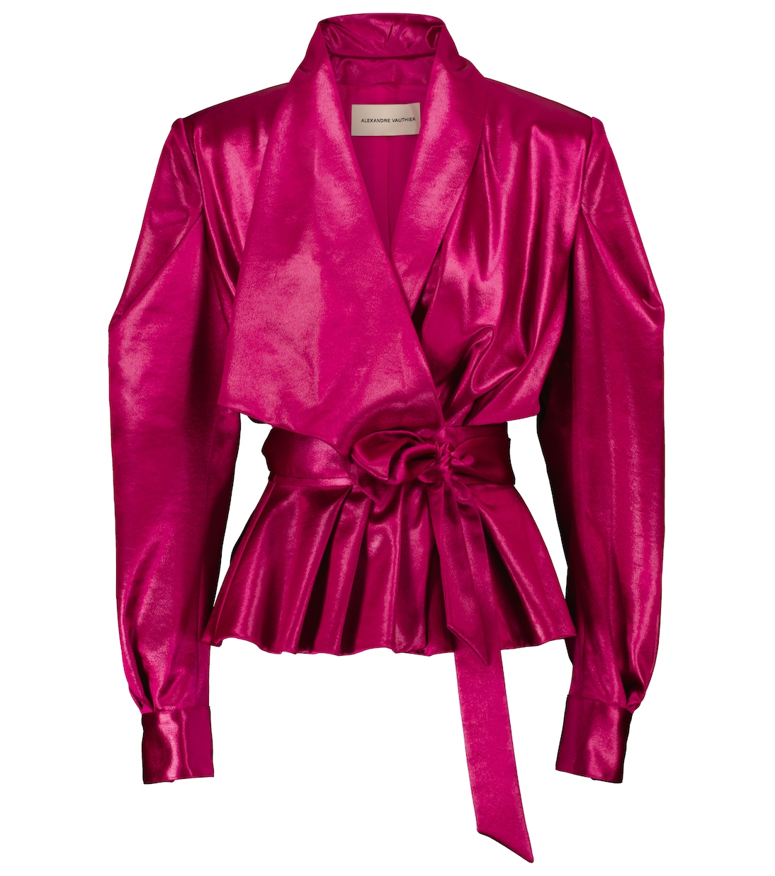 

Куртка из ламе с поясом Alexandre Vauthier, фуксия