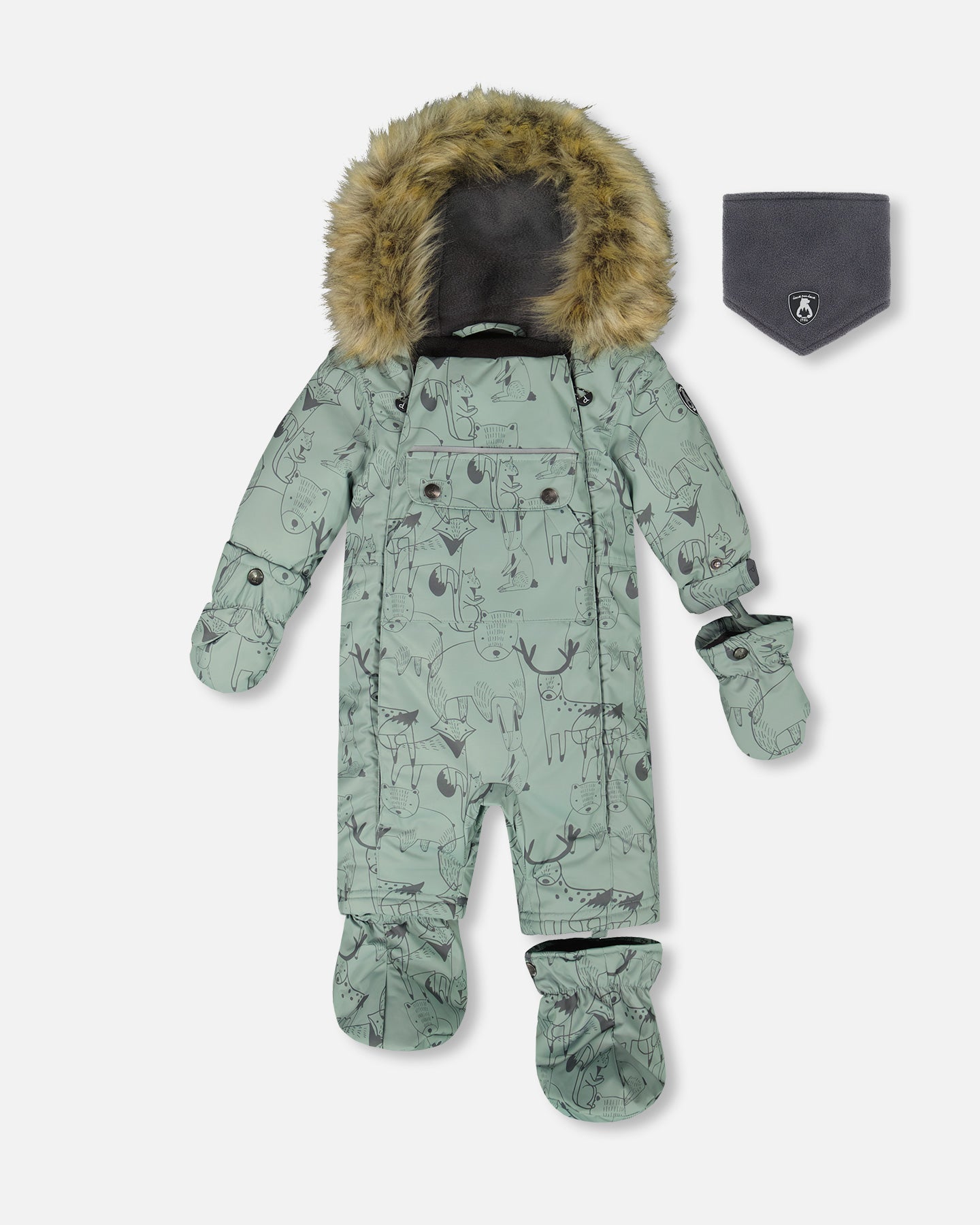 

Цельный детский комбинезон для автокресла Sage Animal Print Deux par Deux, Sage Animal Print