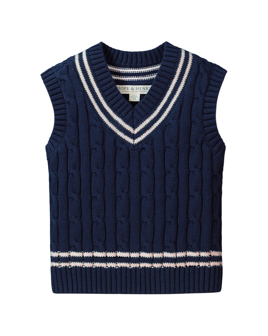 

Hope & Henry Вязаный жилет для тенниса с кабельным узором