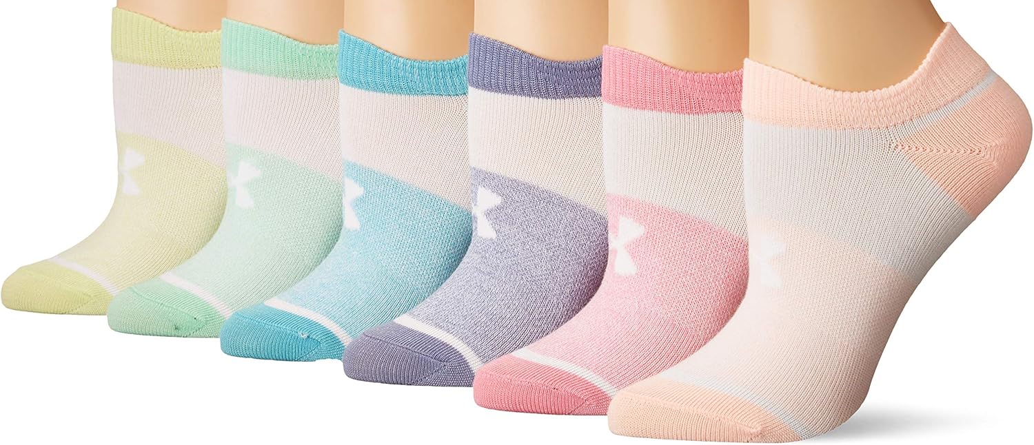 

Легкие носки-невидимки Under Armour Kids' Essential 2.0 (6 шт.), Lipstick Pink Assorted