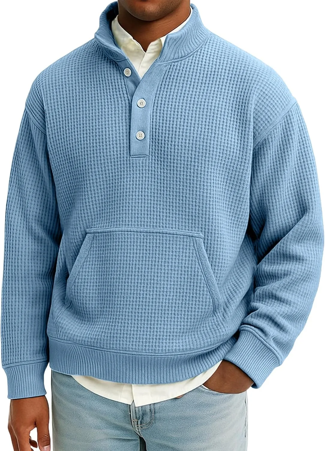 

Свитшот мужской с длинным рукавом и четвертью молнии