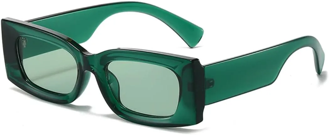 

Популярные модные квадратные солнцезащитные очки конфетных цветов для женщин, ретро-градиентные мужские очки с защитой от УФ-излучения UV400 TVTBBVV, Green Green