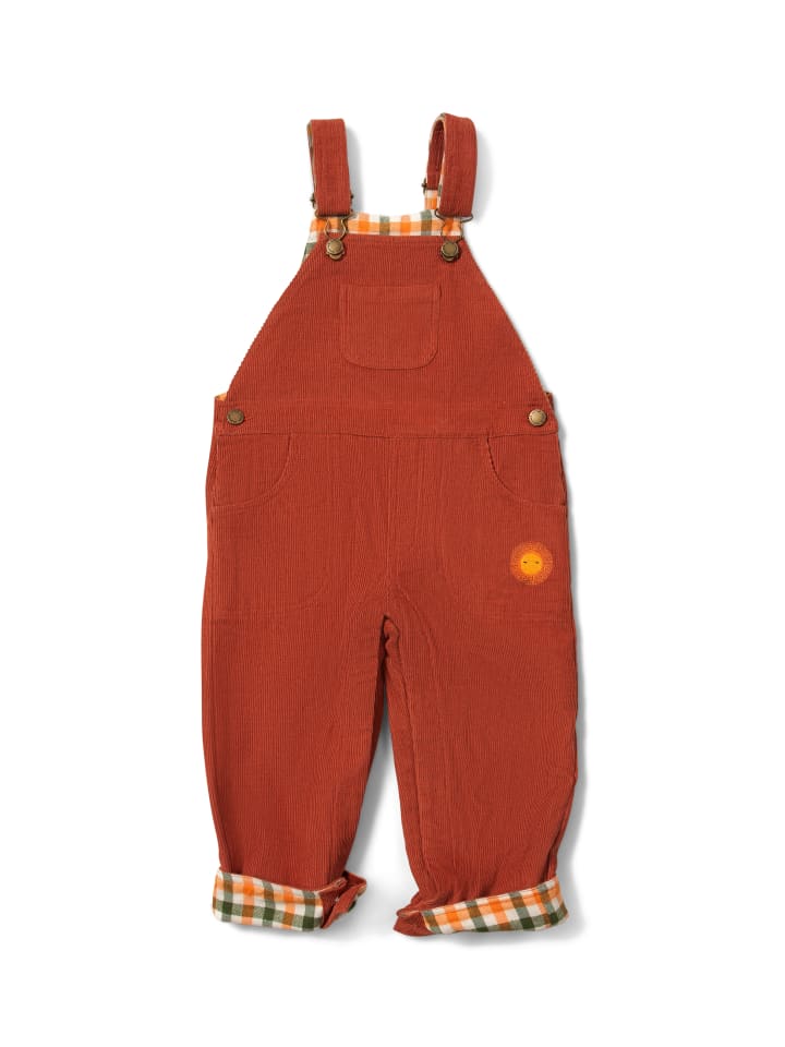 

Комбинезон из органического вельвета на подкладке оранжевого цвета Little Green Radicals