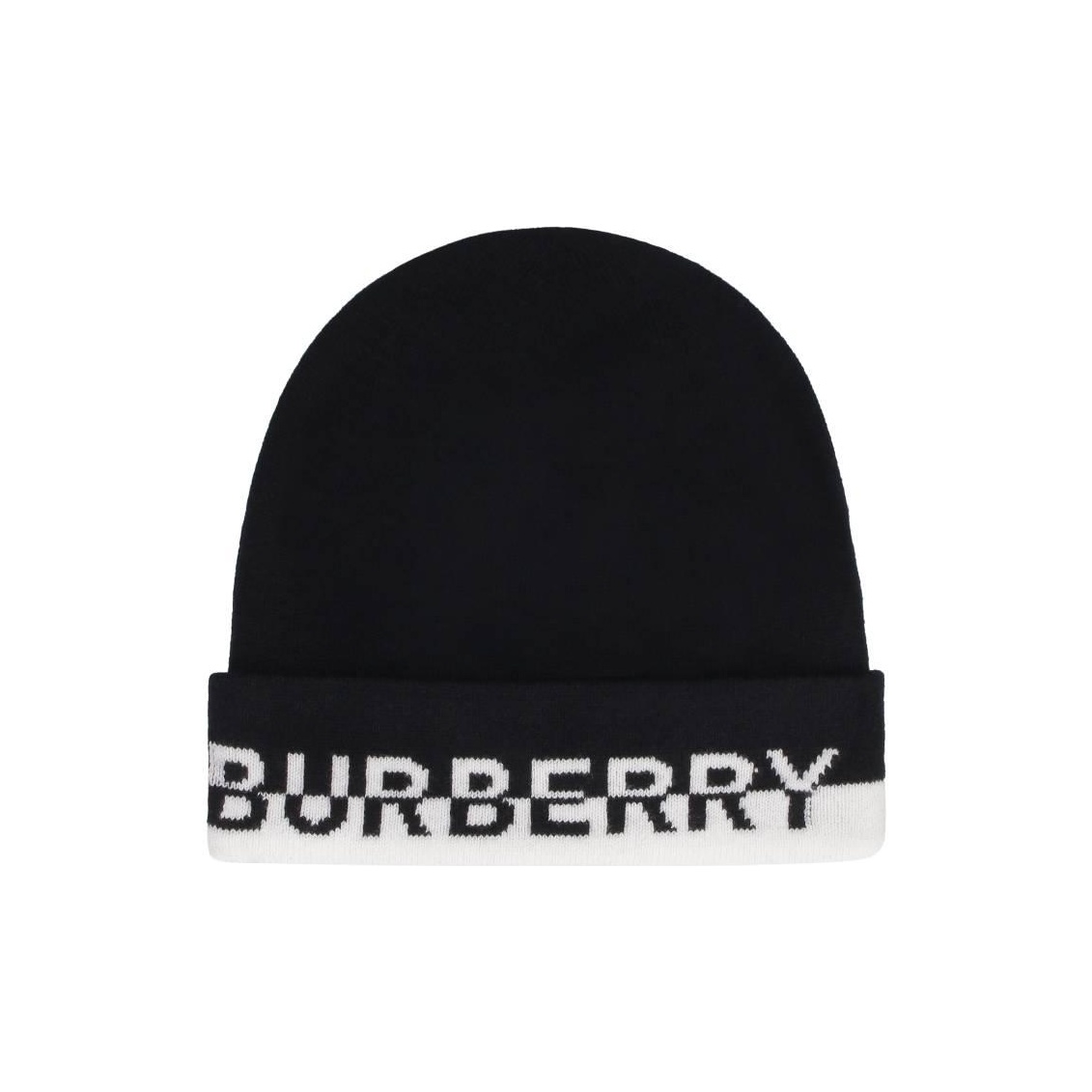 

Burberry Двухцветная шапка с логотипом, Black