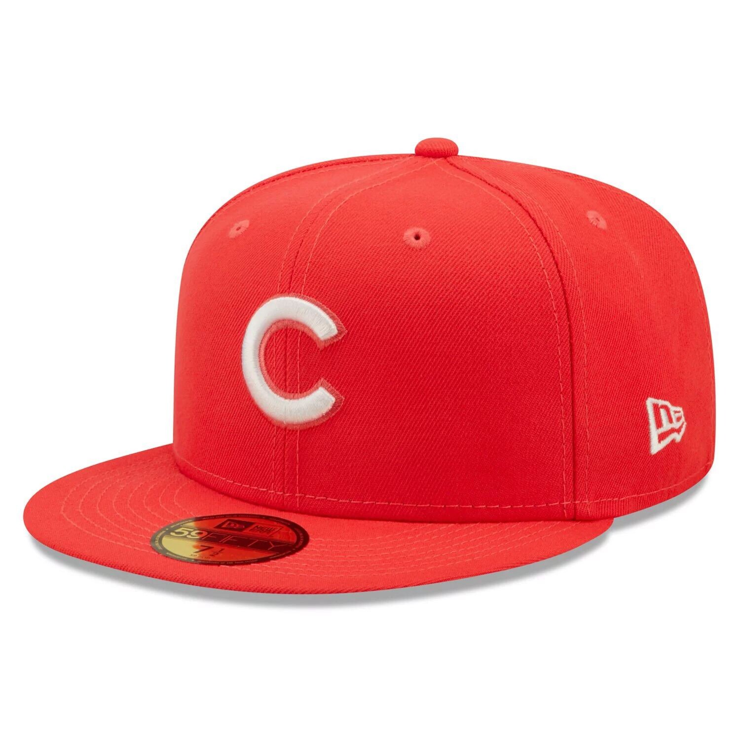 

Мужская шляпа New Era Red Chicago Cubs с хайлайтером и логотипом 59FIFTY