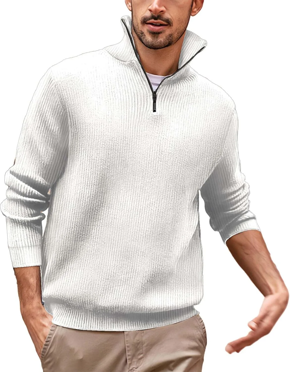 

Мужская футболка ZYXTIM с воротником-стойкой и длинными рукавами