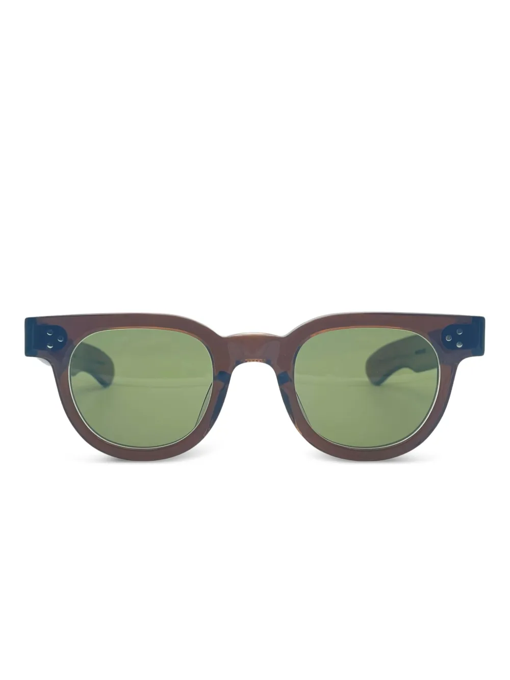 

Солнцезащитные очки в круглой оправе Julius Tart Optical, коричневый