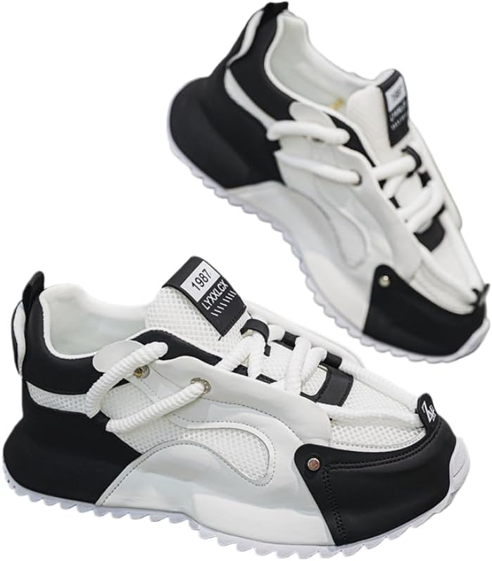 

Мужские слипоны на толстой подошве, модные, с двойной шнуровкой, ажурные, дышащие, удобные для всех сезонов, для прогулок на открытом воздухе, бега, кемпинга. Доступны с флисовой подкладкой или без нее Hhhchpm, белый/черный