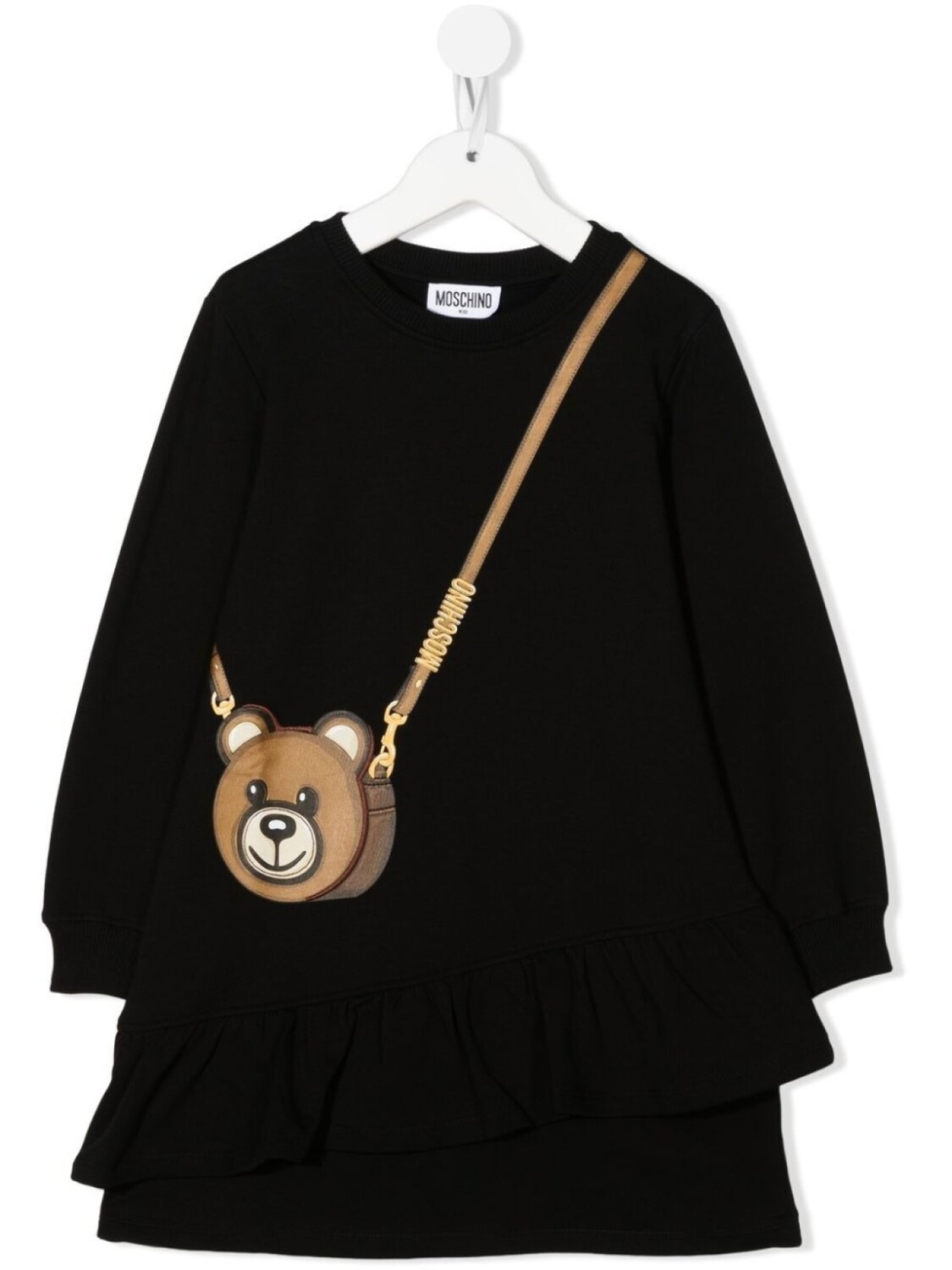 

Платье-джемпер с принтом Teddy Bear Moschino Kids, черный