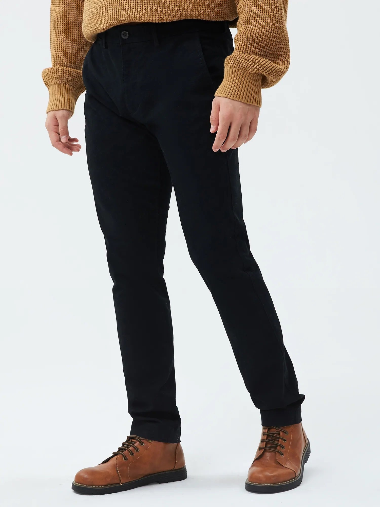 Брюки Gapflex Essential Khaki Skinny Fit Gap, TRUE_BLACK