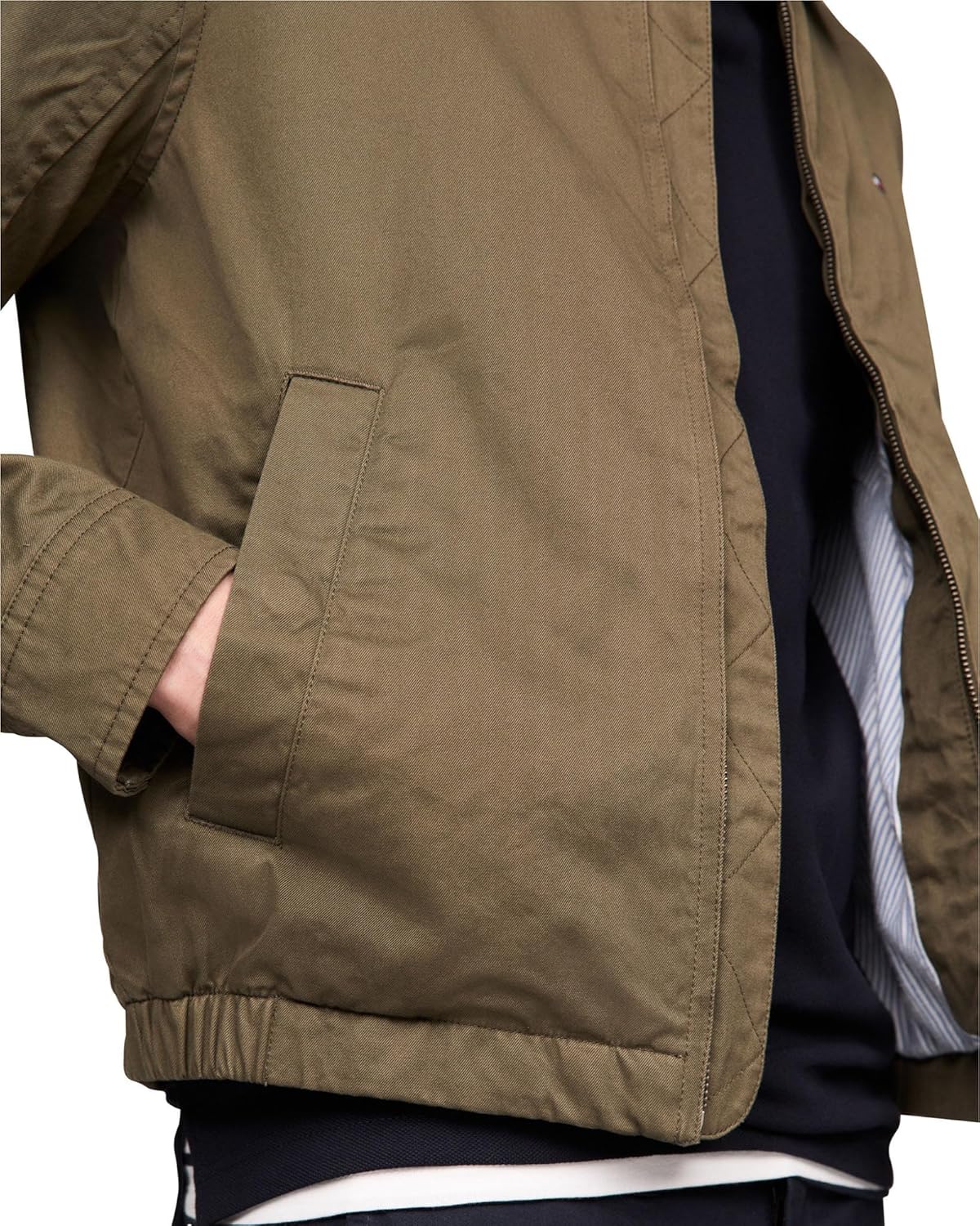 Легкая мужская куртка Tommy Hilfiger из хлопка Ivy, Army Green — фото 2